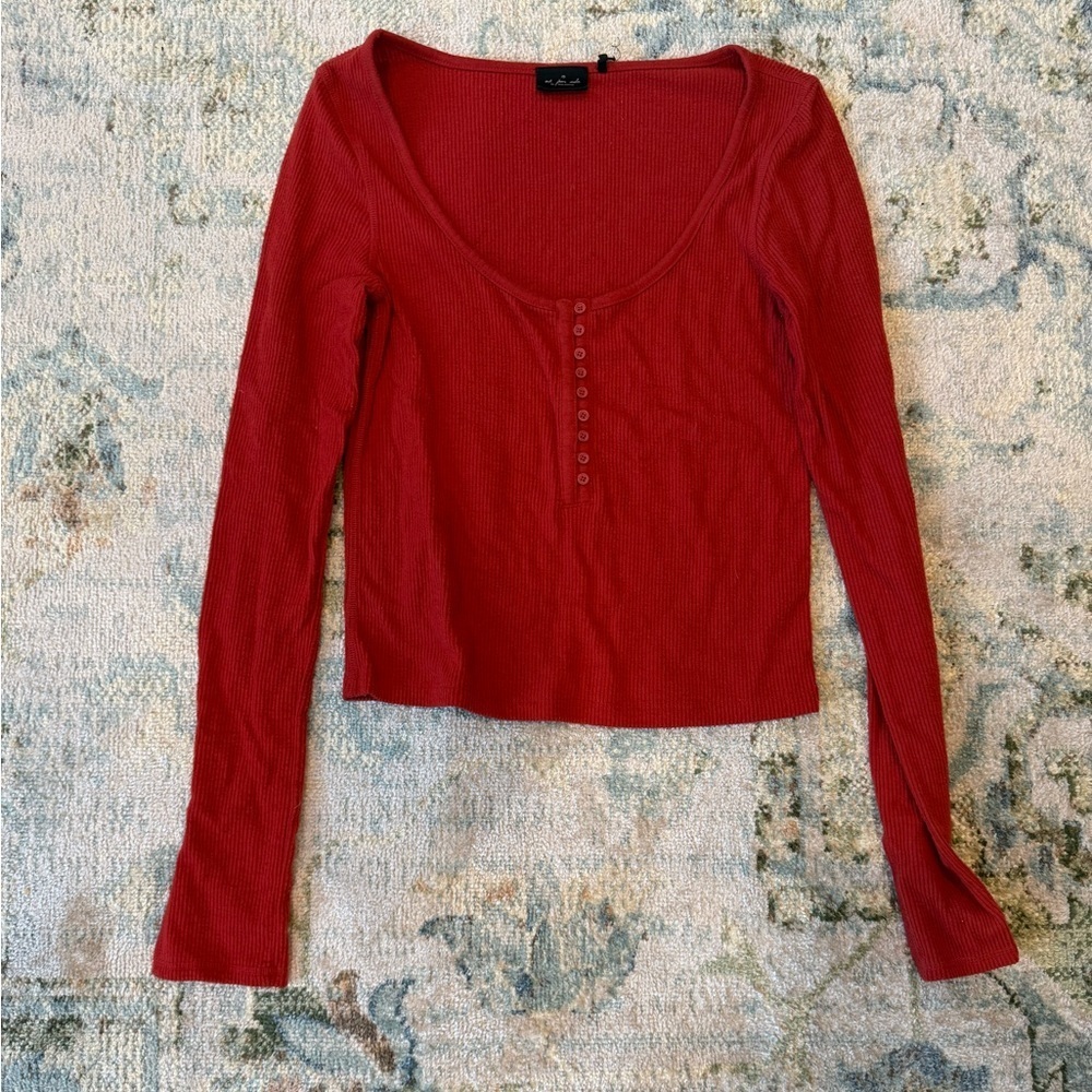 Wild Fable Scarlet Long Sleeve Top - Picture 1 of 6